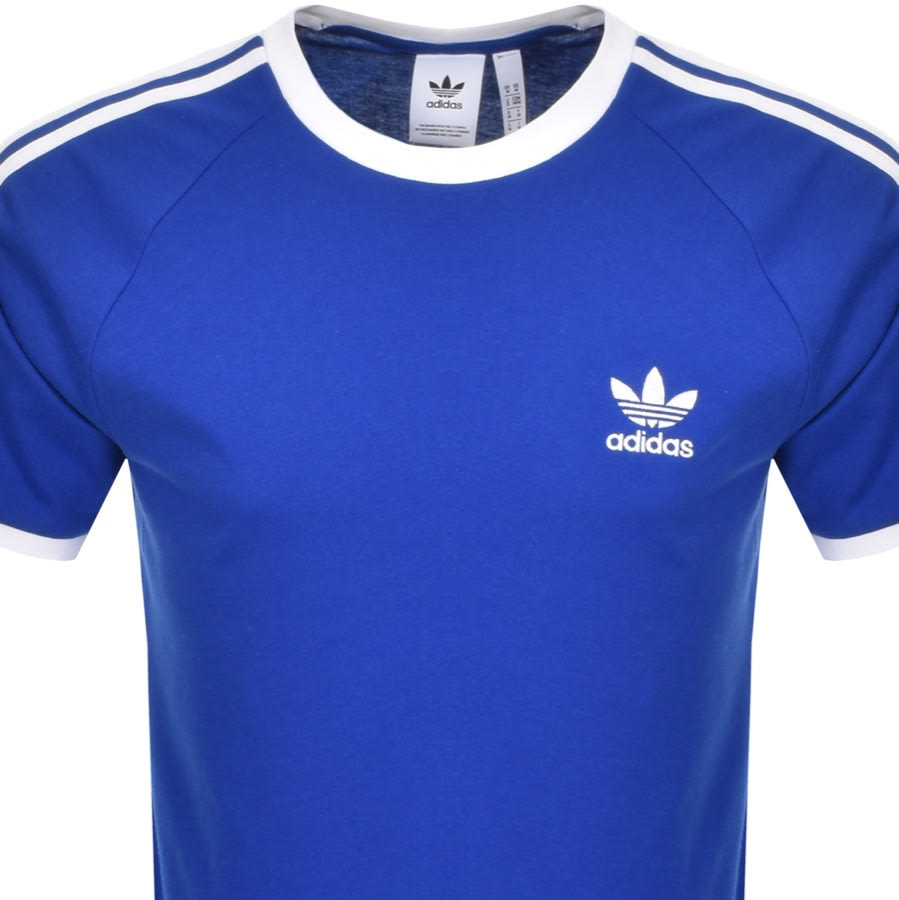 Alternative Image for Productadidas Originals 3 Stripe T Shirt Blue2